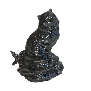 Glazed Persian Figurine/Ceramic Cremation Urn. image 2