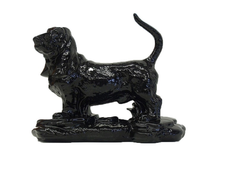 Glazed Basset Hound Figurine/Ceramic Cremation Urn. Etsy.de