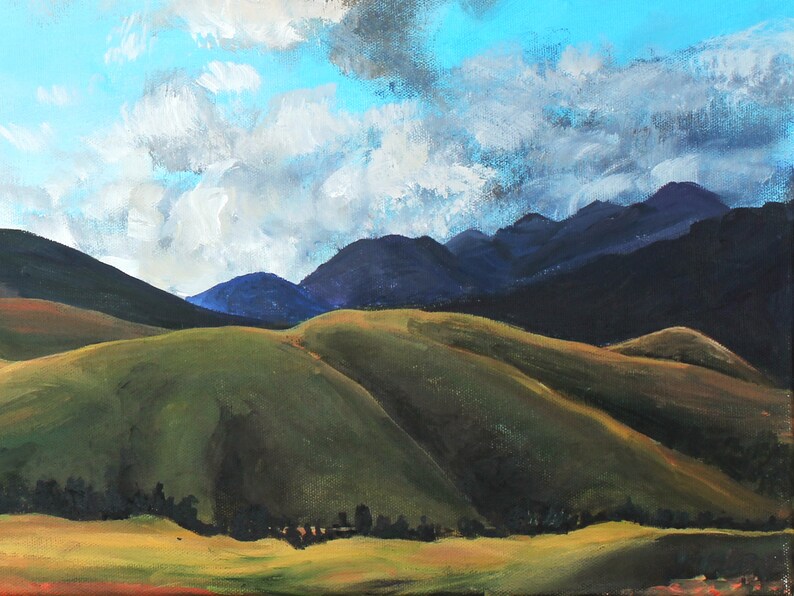 Cloud Painting Mountain Wall Art Art Prints Appalachian Etsy