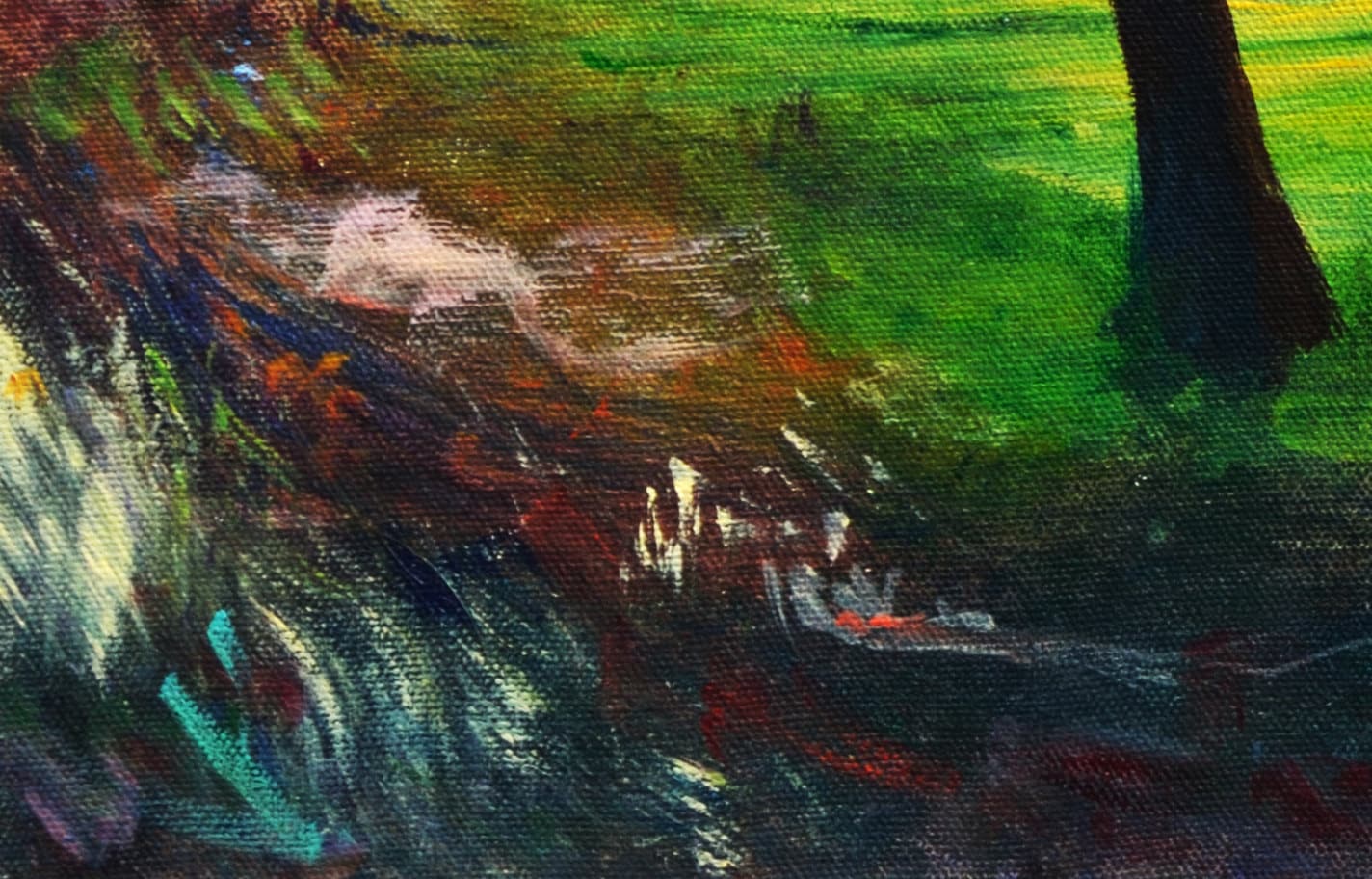 Abstract Painting, Greenery Wall Art, Abstract Canvas Art, Art Print ...