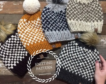 Patrón de punto de gorro Burlington / Patrón de punto / Patrón PDF