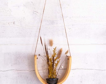Cradle Wave Plant Wall Hanger, Table top Ceramic Plant Holder, Boho Wall Hanging, Hanging Planter Indoor, Gift