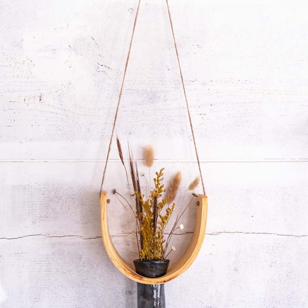 Cradle Wave Plant Hanger, Mini dried flower arrangements, Air Plant Holder, Plant Holder, Boho Wall Hanging, Hanging Planter Indoor, Gift