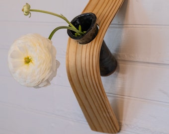 Waterfall Wave Wall Hanging Vase, Air Plant Display, Boho Decor, Ceramic Vase, Flower Holder, Gift For Her