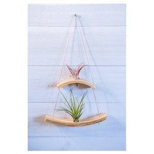 Mini Wave Double Air Plant Hanger, Air Plant Wall Display, Indoor Air Plant Hanger, Hanging Wall Planter, Air plant Holder, Planter Design