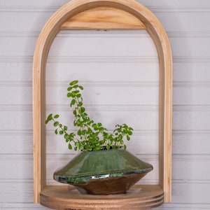 洞窟棚 | 植物棚 | 木製壁掛け棚 | 壁掛け | 小さな骨董品 | 壁掛けディスプレイ棚 | モダンな壁掛け棚