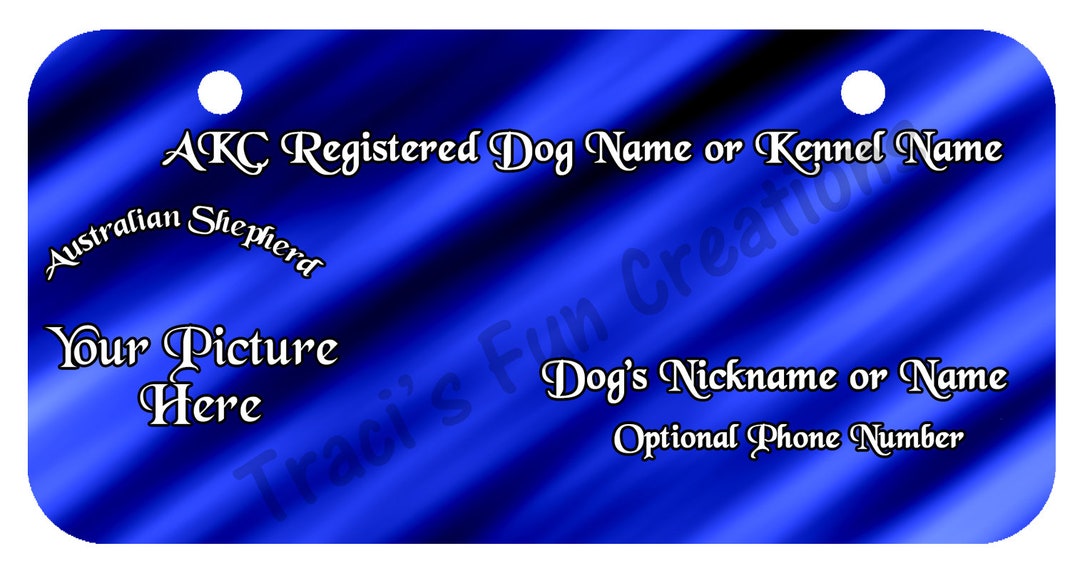 Crate Tags,choice of Designs Personalized With Your Dog's Name and