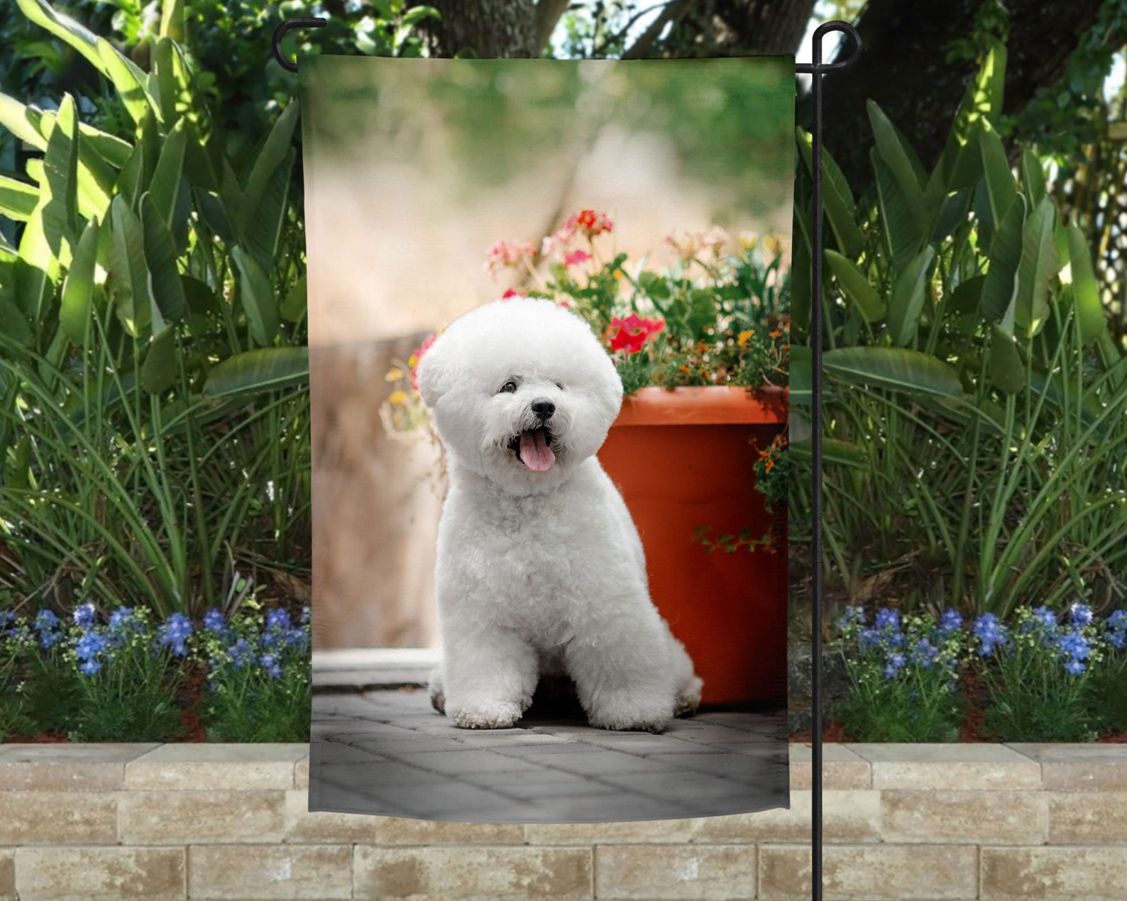 Bichon Frise garden flag garden flag yard flag yard decor | Etsy