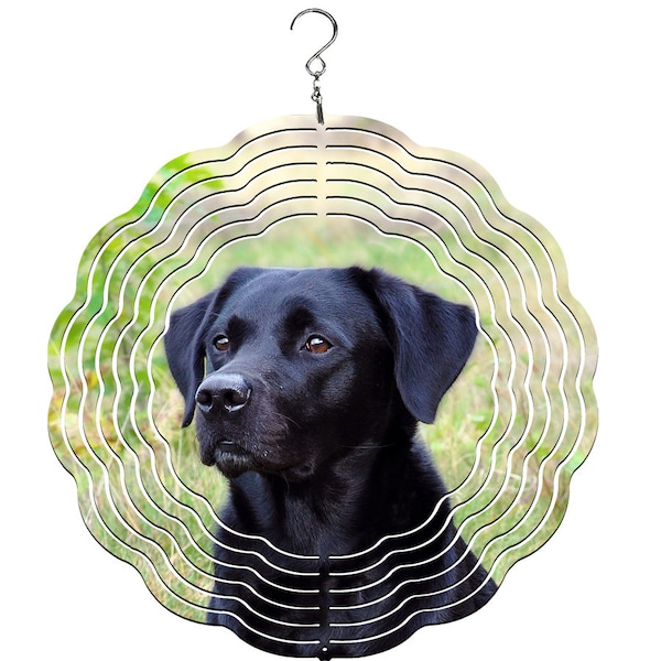 Labrador Retriever Dog Wind Spinner | 10" Windspinner | Wind Spinner | Labrador Retriever Dog Lovers | Black Lab Dog Gifts |Yard Decor |