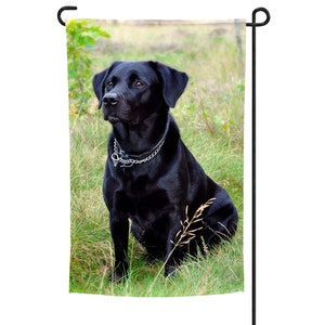 Black Lab garden flag, garden flag, yard flag, yard decor, Black Labrador, Labrador