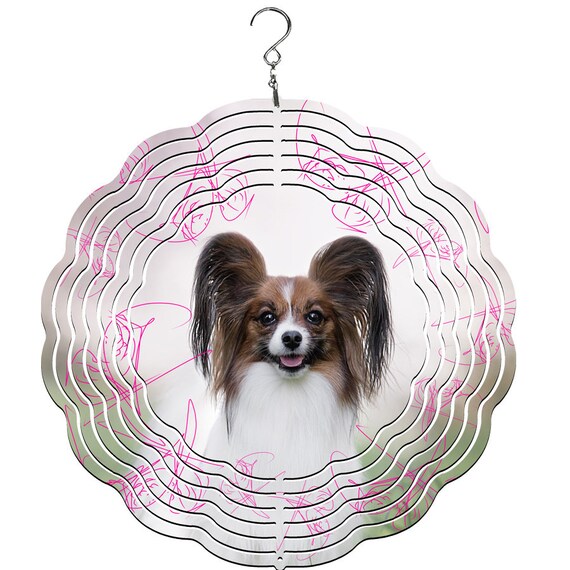 Papillon Wind Spinner 10 Windspinner Wind Spinner Papillon Lovers Papillon Gifts