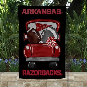 Arkansas Razorbacks Football Garden Flag: Personalized U of A Decor