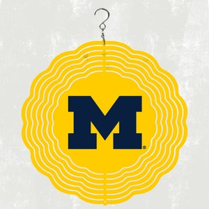Michigan Wolverines Wind Spinner: 10-inch Aluminum