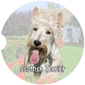 Scottish Terrier Sandstone Car Coasters | Scottish Terrier Coasters | Car Holder Coaster | Scottish Terrier |Scottish Terrier Gift |Scotties