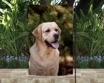 Yellow Lab garden flag, garden flag, yard flag, yard decor, Yellow Labrador, Labrador, Yellow Lab Gifts