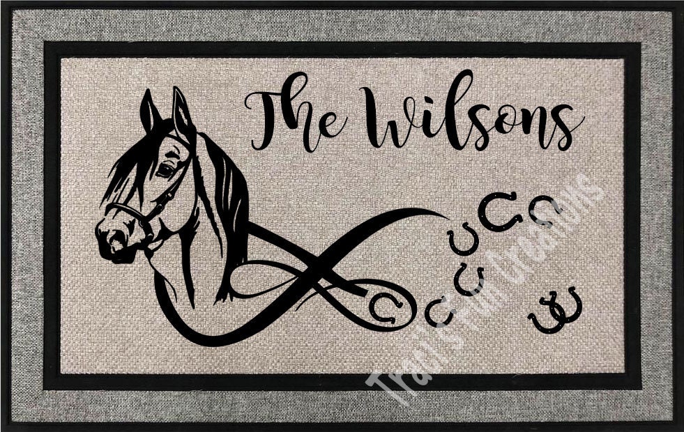 Personalized Doormat Door Mat Horse Door Matwedding Etsy UK