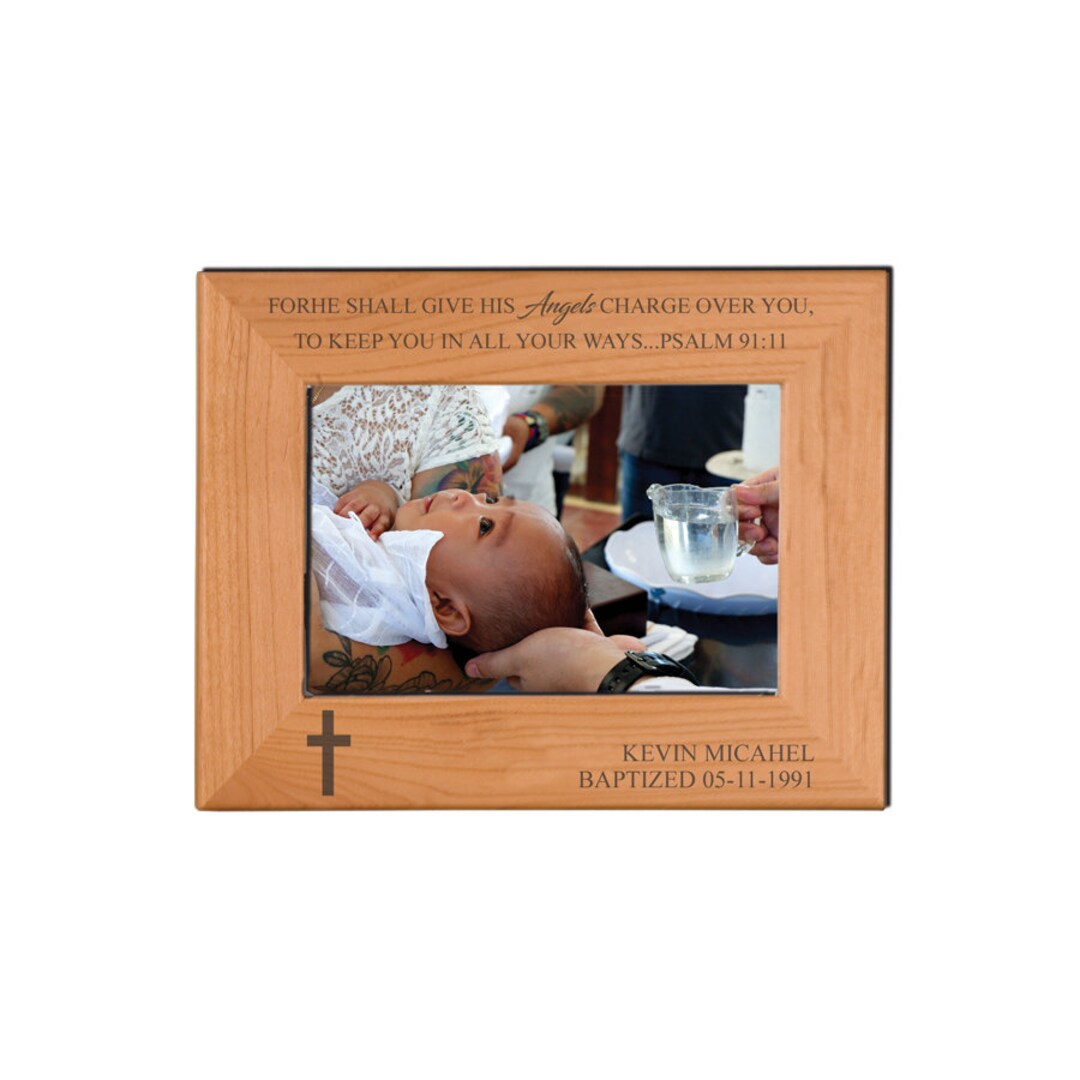 Baptism Picture Frame Baptism Frame Personalized Baptism Photo Picture