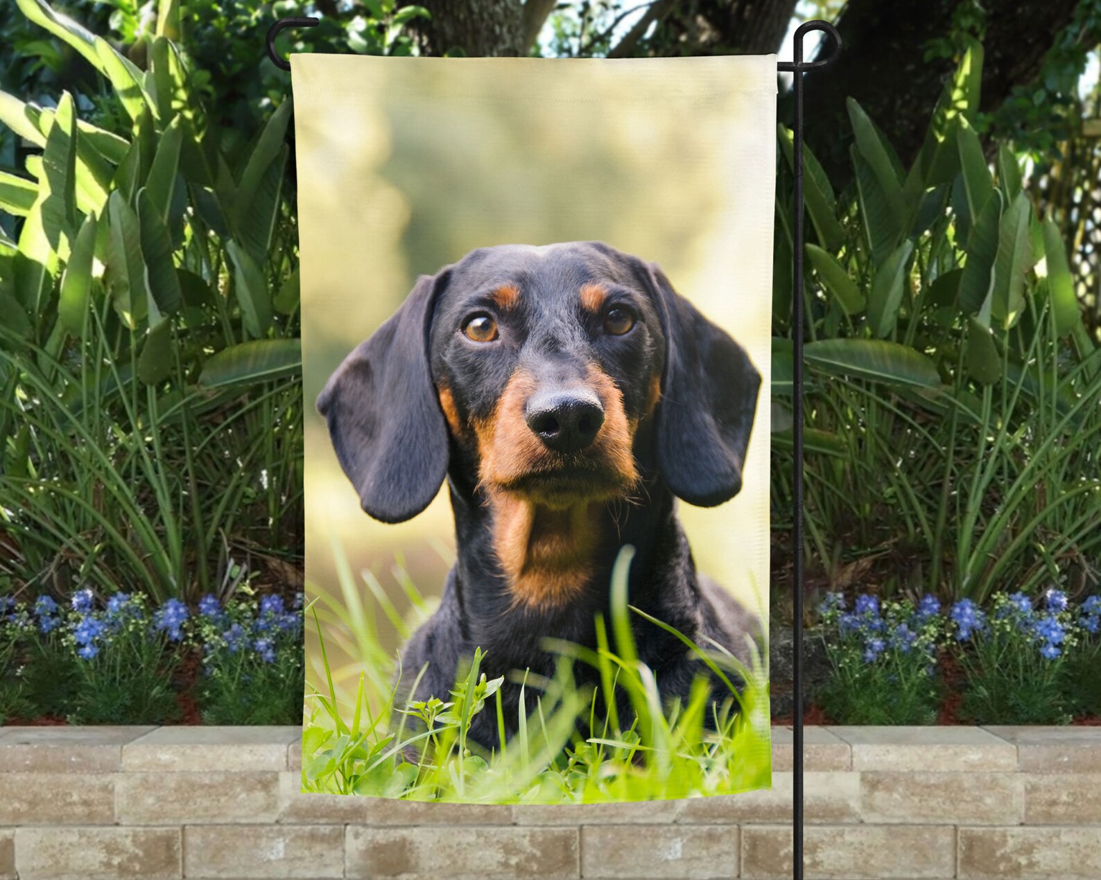 Dachshund garden flag garden flag yard flag yard decor Etsy
