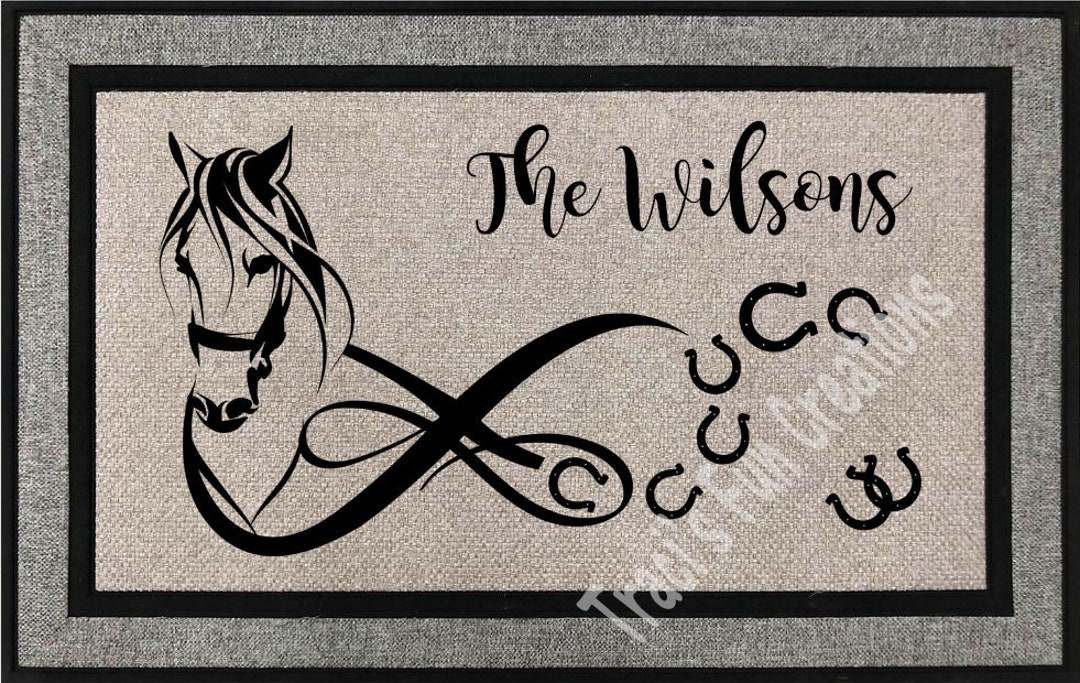 Personalized Doormat, Door Mat, Horse Door Mat,wedding Gift