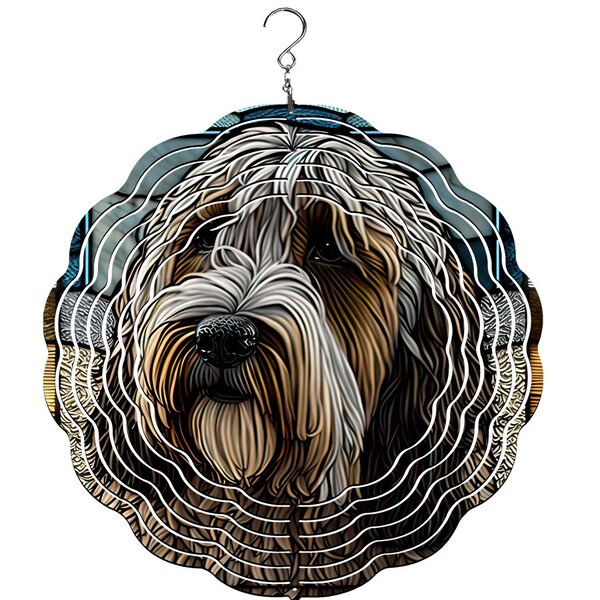 Otterhound Stained Glass Wind Spinner | 10" Windspinner | Wind Spinner | Dog Lovers | Stained Glass Gifts | Yard Decor