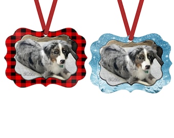 Christmas Photo Ornament, Personalized Ornament, Dog Ornament, Photo Christmas Ornament, Christmas Dog Ornament