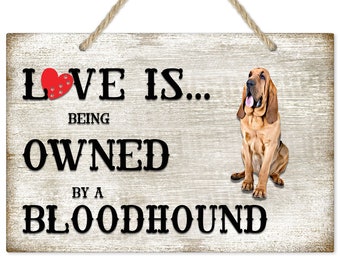 Beware of Bloodhound Sign, Dog Breed Sign, Bloodhound Gift, Dog