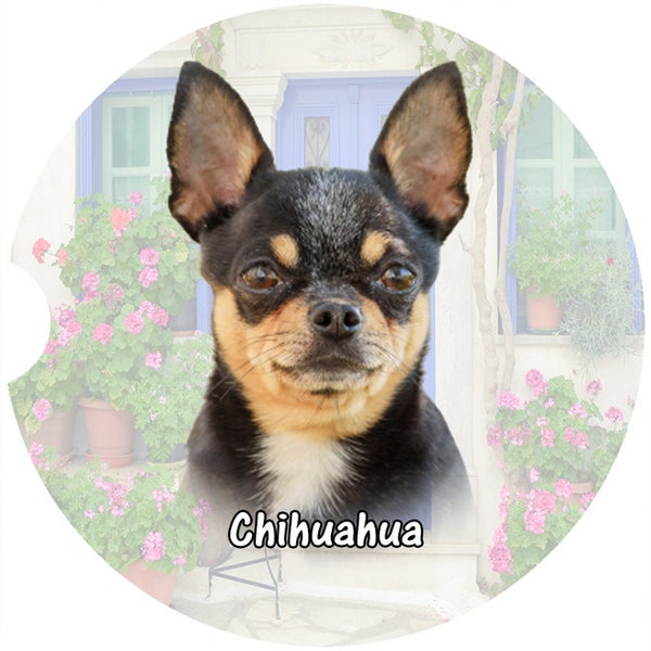 Chihuahua Sandstone Car Coasters,Chihuahua Coasters,car holder coaster, Chihuahua, Chihuahua gift, Chihuahua lover