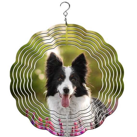 Border Collie Dog Wind Spinner 10 Windspinner Wind Spinner Border Collie Dog Lovers Border Collie Dog Gifts Yard Decor