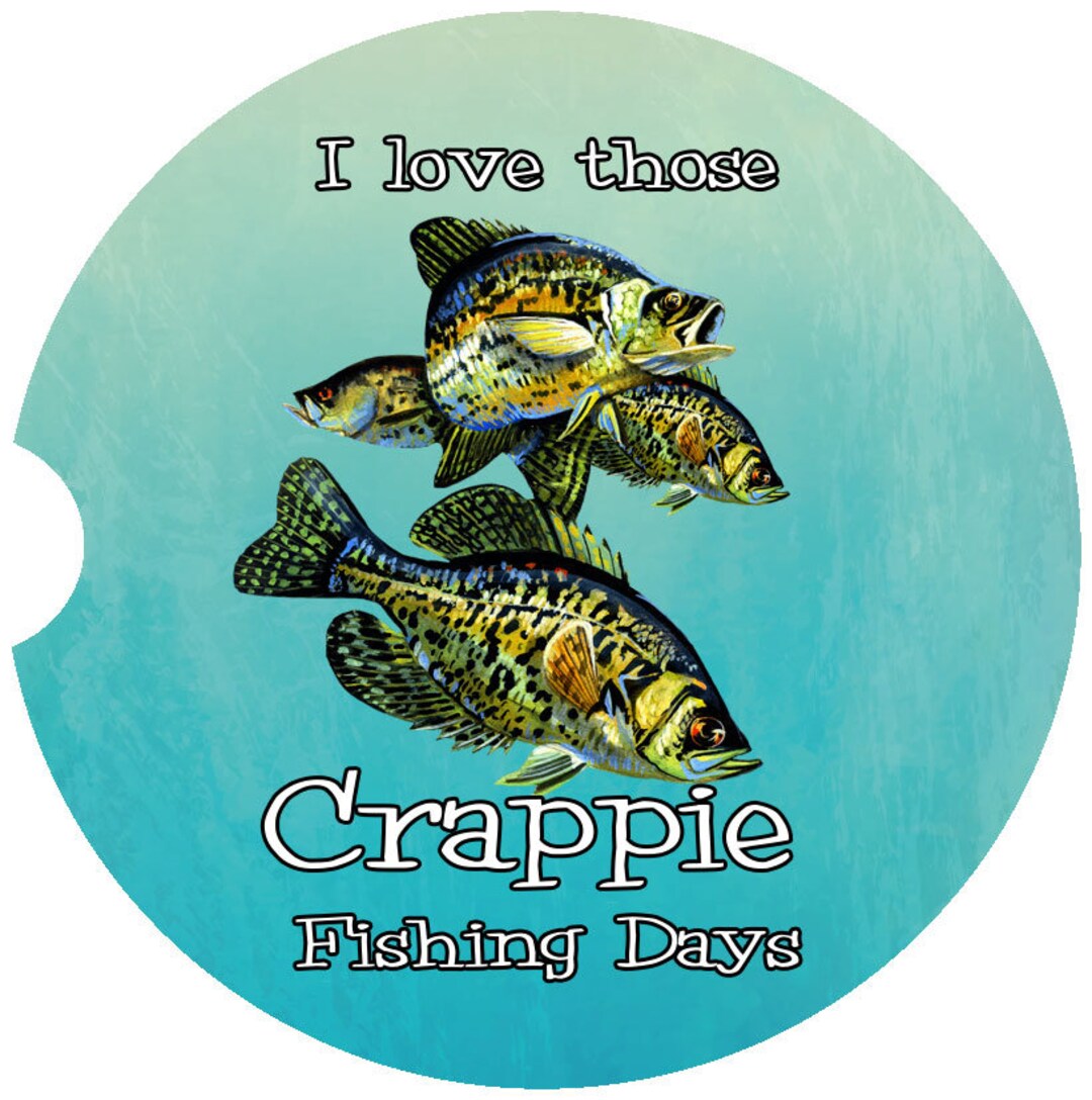 I Love Those Crappie Fishing Days Sandstone Car Coasters,crappie