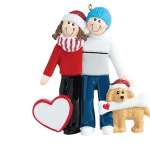 Couple with dog Personalized Christmas Ornament,Couple with Dog, Ornament,Personalized,personalized Ornament,Dog ornament, couple ornament