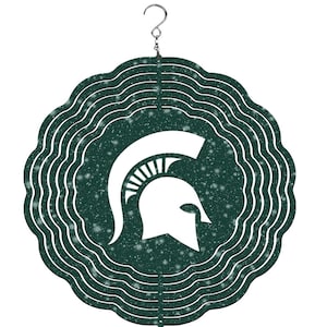 Michigan State Spartans Wind Spinner: 10-inch Aluminum