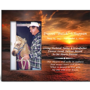 Beach Memorial Picture Frame: Loss and Grief Keepsake (4x6 Photo)