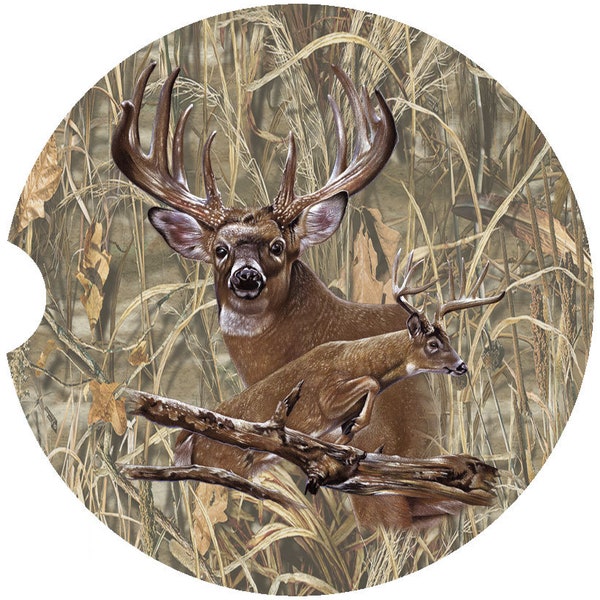 Buck Sandstone Car Coasters, Buck Coasters,car holder coaster, Deer car coaster,Deer coaster, Whitetail, Wildlife, Deer Hunter, Hunter