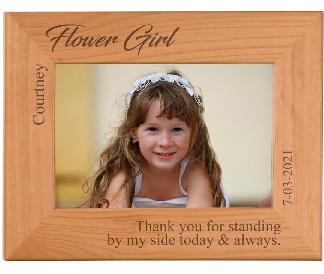 Girl Frame Flower Girl Personalized Picture Frame |traci's Fun Creations - Etsy
