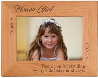 Flower Girl Personalized Picture Frame |Traci's Fun Creations