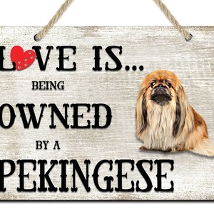 Pekingese Dog Breed Themed Sign: Dog Lover Gift