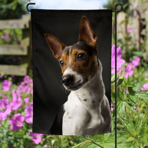 Fox Terrier Garden Flag: Double-Sided Yard Decor (12x18 inch)