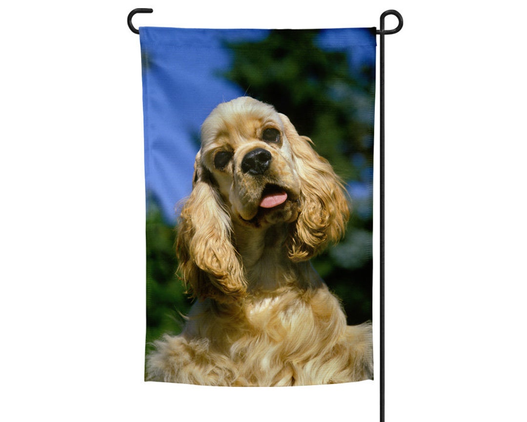Cocker Spaniel Garden Flag: Double-sided Yard Decor (12x18