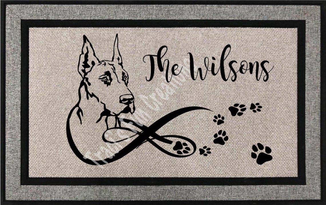 Personalized Doormat Door MatGreat Dane Door MatWedding Etsy