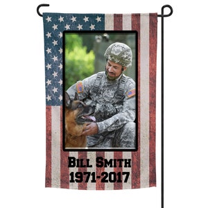 Personalized Memorial Day Garden Flag: Patriotic Military Pride