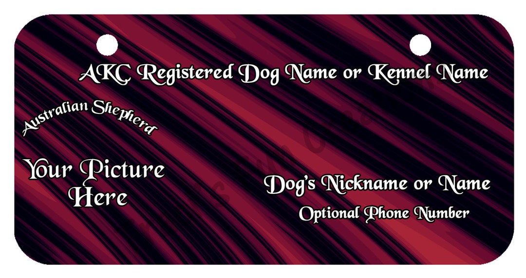Crate Tags,choice of Designs Personalized With Your Dog's Name and