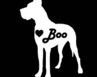 Great Dane Car Decal, Great Dane Decal, Dog Car Decal, Pet Car Decal, Laptop Decal
