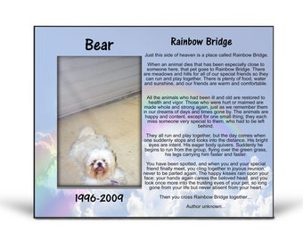 Pet Memorial | Rainbow Bridge Frame | Rainbow Bridge | Rainbow Bridge Dog | Rainbow Bridge Poem | Cat Memorial | Traci's Fun Creations