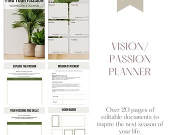 Goal Planner, Smart Goal Planning Kit, New Year Goal Setting Kit, Goal Setting Kit, Productivity, Vision Board Planning, Editable Template