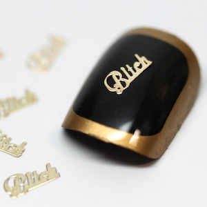 60 pcs Bitch Gold Fashion Charms Trendy Nail Design 3D Art Stickers Birthday Gift For Her Decals UV Resin Embellishment Decorations