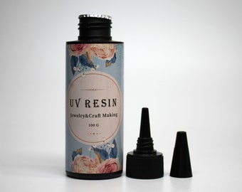 UV Resin 100 gr Crystal Clear Hard Glue Transparent Curing Solar Cure Sunlight DIY Jewelry Making Accessories