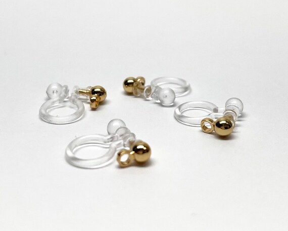 Ball clip on earring findings with loop DIY Nickel free jewelry making