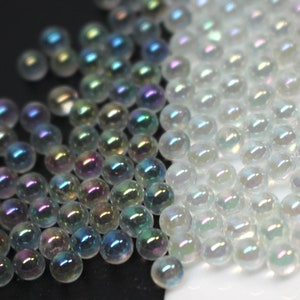 10, 15 gr 4 mm Iridescent Clear Glass Mini Bubbles Caviar Ball Beads No Hole Crystal For DIY UV Resin Filling 3D  Art Decorations