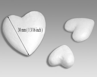 Polystyrene Heart Shapes, DIY Crafts, Wedding Decor, Set of 10