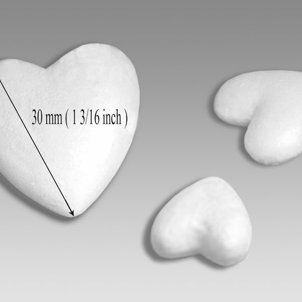 Set off 10, Heart shapes Polystyrene Styrofoam High Quality Crafts Wedding DIY Kids Christmas Valentine Day Arrangements